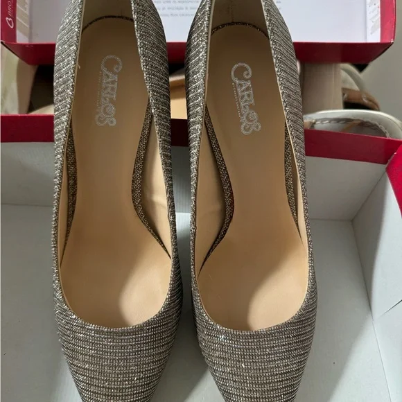 Gold/Silver sparkly heels - Picture 3 of 5